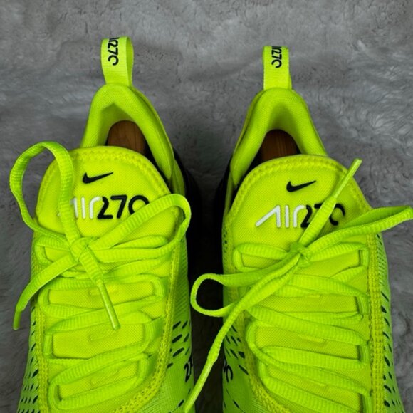 Nike Air Max 270 Volt Neon Yellow Green Men's Running Shoes Size 10.5 US - Picture 4 of 9